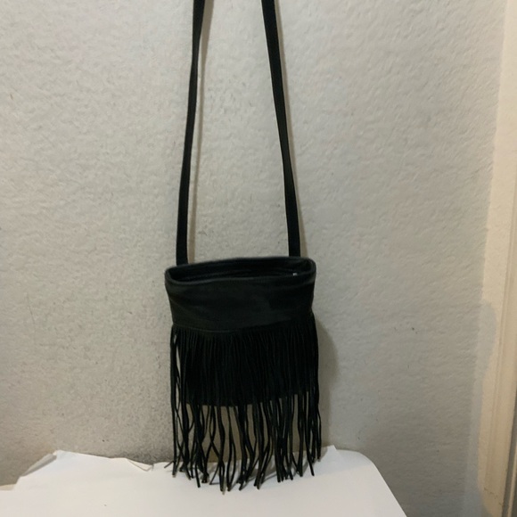 Margot black fringed crossbody - Picture 2 of 10